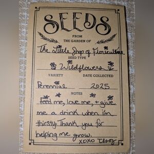 Wildflowers Seed Packet